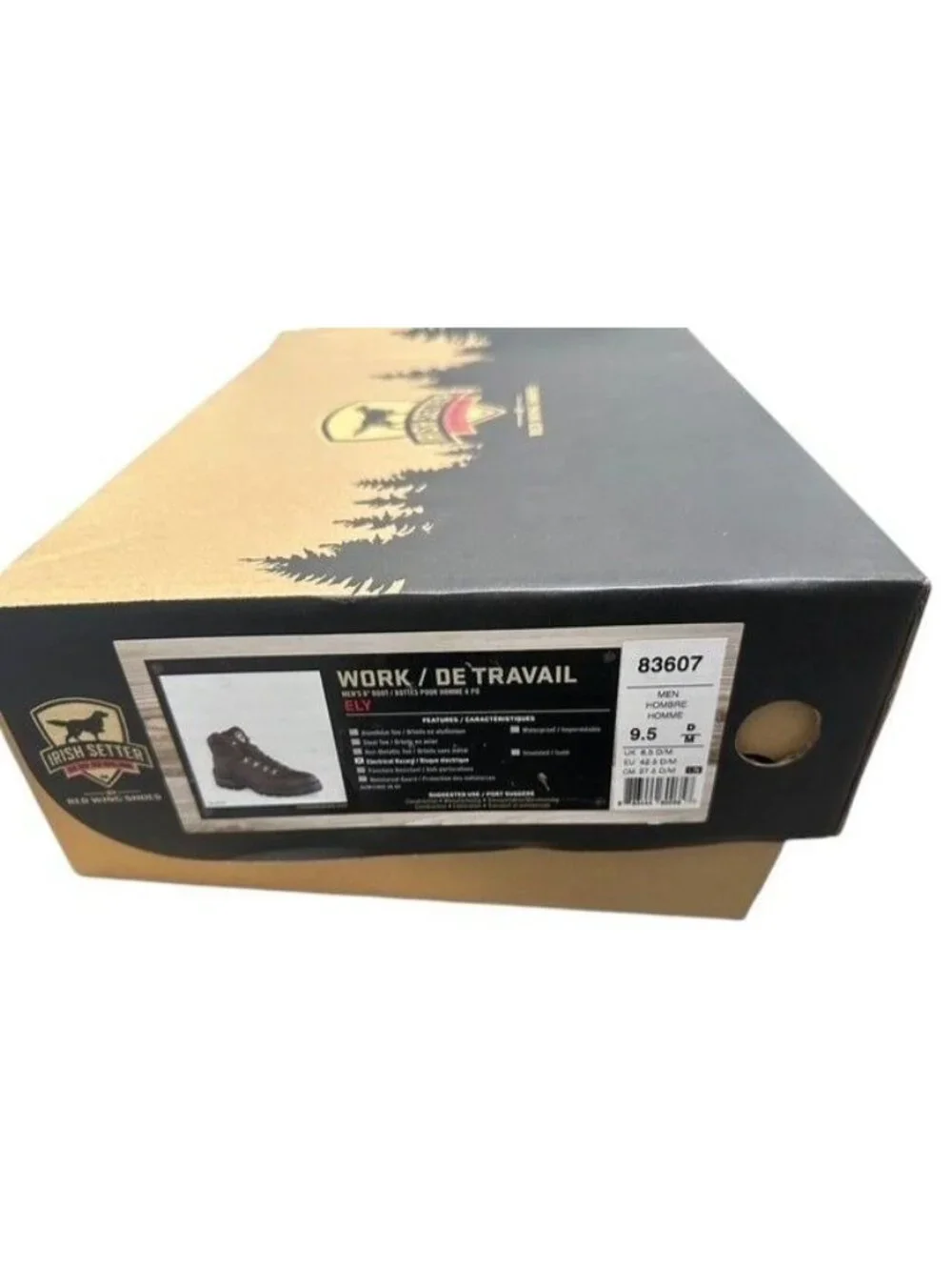 Red Wing Irish Setter Ely 6in Leather Soft Toe ASTM Work Boot 83607 Mens 9.5 NEW